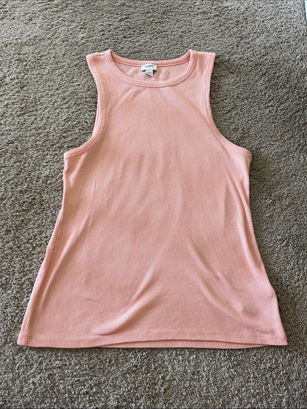 J. Crew Pink Ribbed Tank Top - Sleeveless Knit